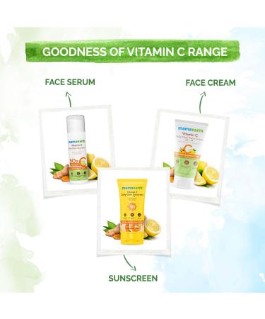 Mamaearth Vitamin C Daily Glow SPF 50 Sunscreen with PA+++ | Reduces Tanning & Gives Broad Spectrum Sun Protection | Non-Greasy | 1.76 Oz (50g) 1.76 Ounce (Pack of 1) - Buy Online on GoSupps.com