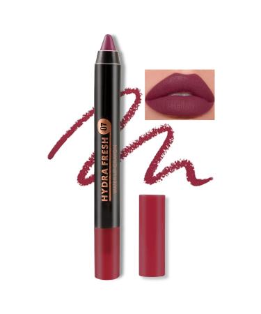 Boobeen Matte Lip Crayon Lipstik Pencil Velvety Creamy Matte Lip Liner Full Coverage High Pigment Waterproof Long Lasting Lipstick for Women  Matte Lip Color with Smooth Finish 07