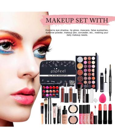 Professional Makeup Set - Newooh Cosmetic Starter Kit | Portable Travel Makeup Palette | Full Size Eyeshadow Face Powder & Lip Gloss | Perfect Birthday & Xmas Gift for Teens & Adults - Buy Online on GoSupps.com