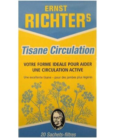  Richters Pack of 2 boxes of Ernst Richter Circulation Herbal Tea 100% natural herbal | For active circulation | 2 x 20 x 2g filter bags (Pack of 2) - Buy Online on GoSupps.com