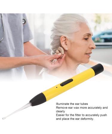 Rechargeable LED Light Ear Spoon for Home Use - Bright Double Light Source, Long-Lasting Yellow Earpick - Buy Online on GoSupps.com