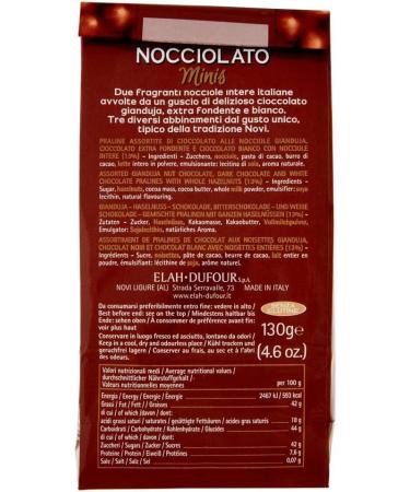 Novi Nocciolato Minis Gianduja Chocolate Extra Black and White Chocolate with Two Whole Hazelnuts 130g Bag + Tomato Pulp Italian Gourmet Tomato Pulp 400g - Buy Online on GoSupps.com