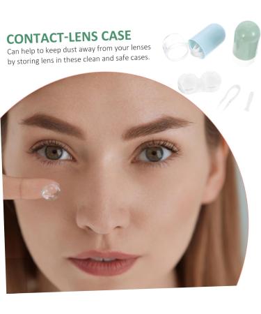 Healeved 8 STK Travel Contact Lens Case - Portable Contact Lens Holder & Twizzer for Beauty Lenses - Durable Container with Box for Eyes - Buy Online on GoSupps.com