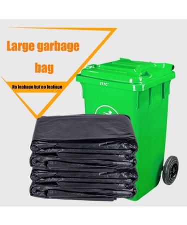 Stevlogs 50pcs/1 Bag Embossing Thickened Garbage Bags Large Trash Rubbish Bag Black 60x80cm as Shown - Buy Online on GoSupps.com
