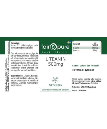SoMatEm Fair & Pure Ltheanine 500mg vegan 90 tabletten - Buy Online on GoSupps.com