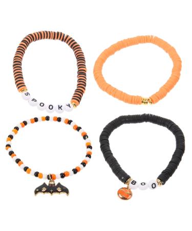 ABOOFAN 1 Set Charm Bracelets Party Jewelry Bracelets Aesthetic Bracelet for Women Decor Beads Elastic Bracelet Beaded Bracelet Wrist Jewelries Bead Bracelet Polymer Clay Miss Letter