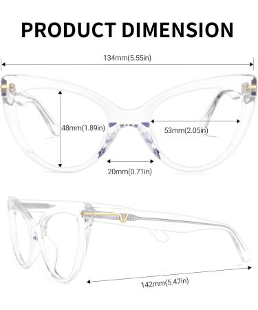 Shop Voogueme Stylish Cat Eye Reading Glasses - Blue Light Blocking UV Protection Anti Eyestrain for Women 3.00X Strength - Buy Online on GoSupps.com