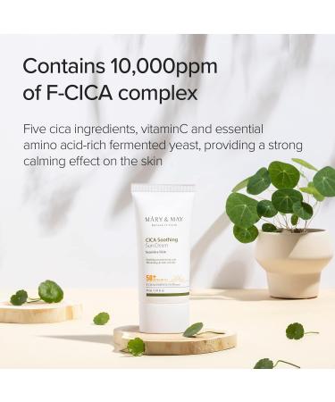  Mary&May CICA Soothing Sun Cream SPF50+ PA++++ 50ml - Buy Online on GoSupps.com