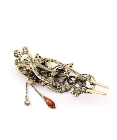 Vintage French Solustre Metal Duck Beak Hair Clips - Retro Slipproof Hairpins for Women & Girls | Bronze Hair Grip - Buy Online on GoSupps.com