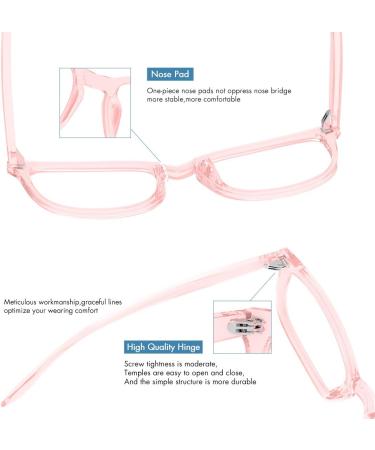 Meetsun Blue Light Blocking Glasses - UV400 Transparent Lens | Anti-Headache & Better Sleep - Black & Transparent Pink - Buy Online on GoSupps.com