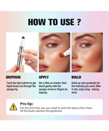  SONGVISON Liquid blush cream blush stick - Creamy makeup for lips and cheeks buildable skin tone with a rosy glow vegan and lightweight formula for all-day wear - Buy Online on GoSupps.com