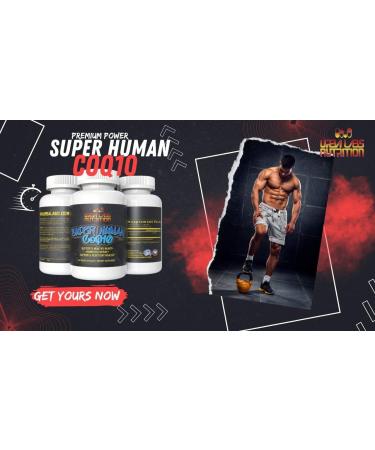 Urbalab 2 Pack Super Human CoQ10 200mg - High Bioavailable Ubiquinone for Healthy Aging Heart & Brain Support - Extra Strength Antioxidant - Buy Online on GoSupps.com