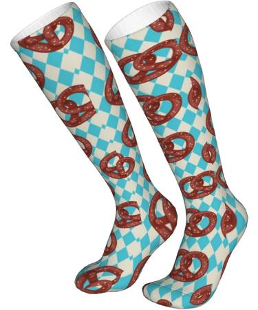 Salty Pretzels Diamond Compression Socks for Men & Women - 15-20 mmHg Circulation Support for Running & Cycling - Buy Online on GoSupps.com