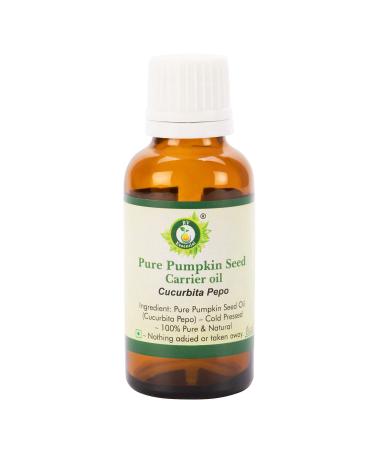 R V Essential Pumpkin Seed Oil | Cucurbita Pepo | Pure Pumpkin Seed Oil | for Hair | Unrefined | face | for Cooking | Skin | Scalp | Body Massage | 100% Pure Natural | Cold Pressed | 10ml | 0.338oz 0.34 Fl Oz (Pack of 1)