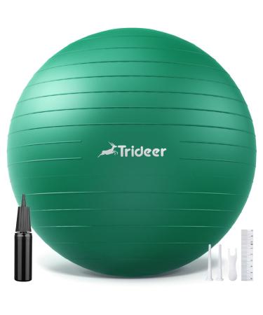 Trideer Exercise Ball for Physical Therapy Swiss Ball Physio Ball for Rehab Exercises Workout Fitness Ball for Core Strength Yoga Ball for Balance  Flexibility L (23-26ines  58-65cm) Green