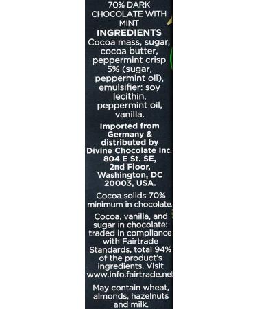  Divine Divine | Dark Chocolate with Mint | 1 x 90g - Buy Online on GoSupps.com