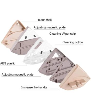 Adjustable Magnetic Glass Cleaner Brush Tool for High-Rise Double-Layer Hollow Washing Windows - Fits 5-30mm Thickness - Buy Online on GoSupps.com