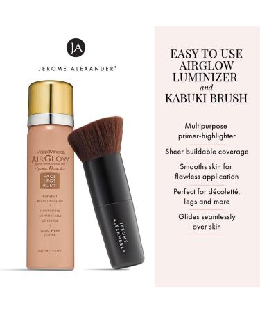 Jerome Alexander MagicMinerals AirGlow Tinted Highlighting Night Mist - Illuminating Airbrush Tinted Moisturizer Spray 2PC | Bronze Glow - Buy Online on GoSupps.com