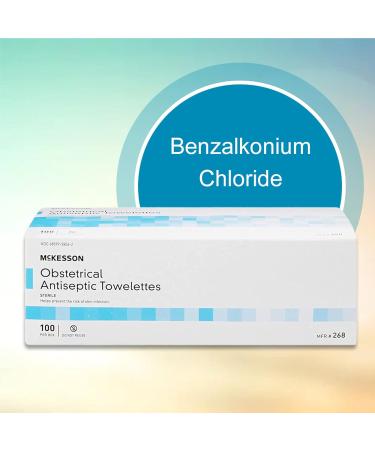 McKesson Obstetrical Antiseptic Towelettes Wipes - 100 Sterile Individual Packets, Clean Scent - 1 Pack (100 Count) - Buy Online on GoSupps.com