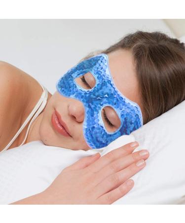 NEWGO Cooling Eye Mask for Puffy Eyes Hot Cold Therapy Gel Eye Mask with Lemon Scent Relief for Swollen Eyes Dark Circles Stress Migraine Headaches Sinus Pain - Blue - Buy Online on GoSupps.com