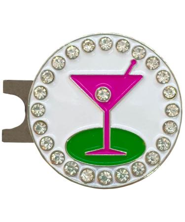 Giggle Golf Bling Golf Ball Marker with A Standard Magnetic Hat Clip | Great Gift for Women 19th Hole