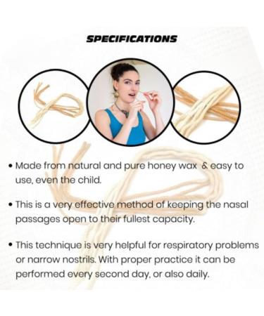 Buy Cotton Sutra Neti Set (5) - Advanced Yogic Nasal Cleansing with Wax for Optimal Health | Fast International Shipping - Buy Online on GoSupps.com
