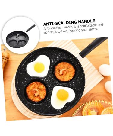 OUNONA 2pcs Breakfast Mini Skillet Crepe Pan Gas Stove Daily Use Frying Pan Nonstick Skillet Pan Burger Steak Pan Handle Pan Egg Frying Pan Mini Egg Pan Stainless Steel Omelet Pan Round 40.8X24.8X3.5CMx2pcs Blackx2pcs - Buy Online on GoSupps.com