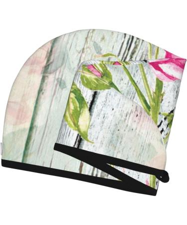 Microfiber Hair Drying Cap | Vintage Floral Towel Wrap for Quick Drying | Soft & Absorbent Hair Towel for Curly Long & Thick Hair - Buy Online on GoSupps.com