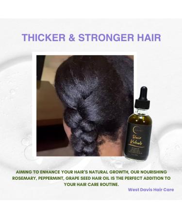 Rosemary & Peppermint Hair Growth Oil - 10 Essential Oils for Stronger Thicker Hair (60ml - Buy Online on GoSupps.com