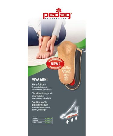 Pedag Viva Mini Orthotic - Semi-Rigid Arch Support, Metatarsal & Heel Pad - Tan Leather - US M15/EU 48 - Buy Online on GoSupps.com