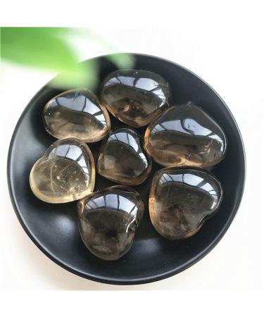 1pc Natural Beautiful Smoky Quartz Quartz Crystal Heart Decoration Natural Quartz Crystals Reiki Stone PEIQIYIN Stone Mineral Specimen