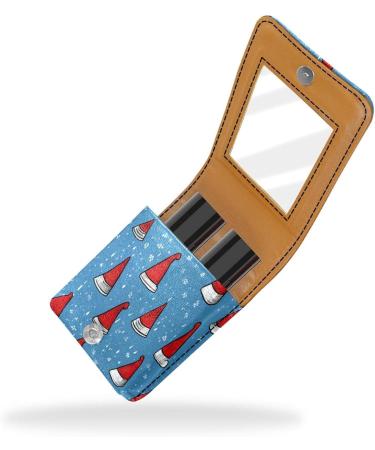 Travel Lipstick Organizer Case | Portable Makeup Bag with Mirror | Cartoon Christmas Design - Shop Now - Buy Online on GoSupps.com
