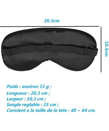 Silk Sleep Mask Set - 2 Adjustable Light-Blocking Eye Masks for Men Women & Kids (Black) - Ideal for Side Sleepers | International Shipping Available - Buy Online on GoSupps.com