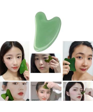 Heart-Shaped Guasha Stone - Jade Color Body & Face Massage Scraper Board for Unisex - International Shipping Available - Buy Online on GoSupps.com