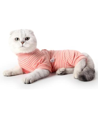 Buy Lianzimau After Op Cat Body - Long-Sleeved Recovery Wear for Cats | Orange Streaked (1 Pack) - Buy Online on GoSupps.com