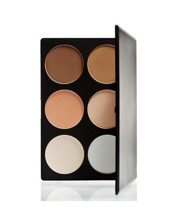 Vodisa Contour Face Powder Kit - Professional Base Foundation Corrector Palette for Highlighting, Contouring, and Bronzing - Brown - Buy Online on GoSupps.com