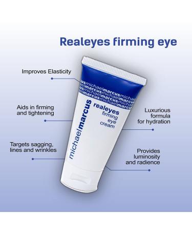 Micahel Marcus RealEyes & Refresh Eye Duo - Moisturizing Cream & Gel for Firmness, Elasticity, & Puffiness - Natural & Cruelty-Free (0.5oz x 2 Pack) - Buy Online on GoSupps.com