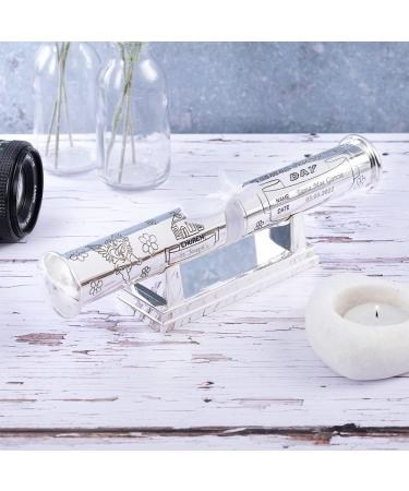 Personalised Silverplated Christening Day Certificate Holder & Stand | Custom Text | Gift Box Included - Buy Online on GoSupps.com