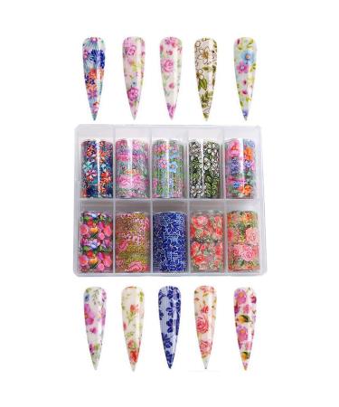 Kalolary 20 Color Starry Sky Nail Foil Set with Nail Glue - Holographic Transfer Stickers for DIY Nail Art at Home or Salon - Buy Online on GoSupps.com