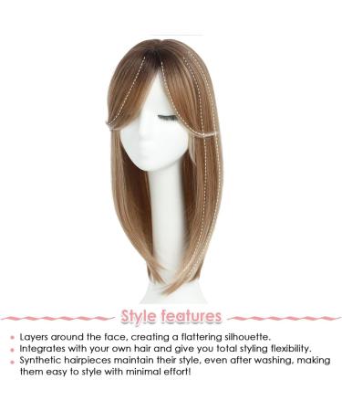 18 Ombre Brown Blonde Hair Topper for Women - Natural Straight Hair Piece for Thinning Hair - Extra Volume, Super Soft Feel - Buy Online on GoSupps.com
