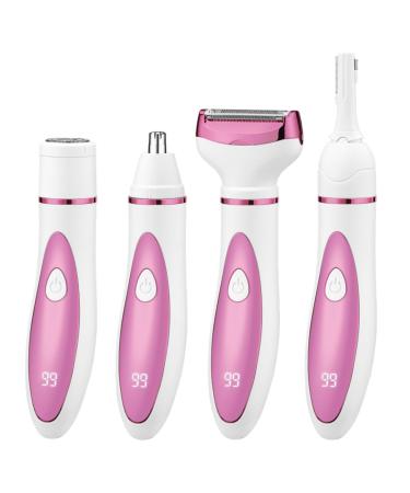 Electric women's razor 4-in-1 electric shaver for women wet and dry hair remover painless epilator hair razor for legs face body