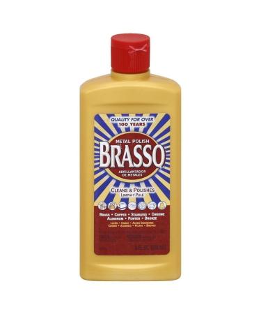 Brasso 2660076523 8oz Clean & Polish Brass Copper Stainless Chrome Pewter Bronz