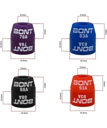 Bont Roller Skates Top Cone & Bottom Barrel Bushings - 83A Blue (8pc) | Made in USA - Buy Online on GoSupps.com