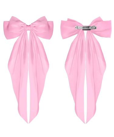 Shop Wllhyf Pink Hair Clips - 90s Satin Loop Hairpins for Women & Girls | Perfect for Parties & Everyday Style - Buy Online on GoSupps.com
