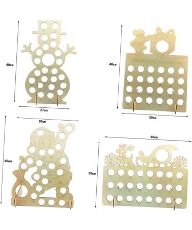 RORPOIR DIY Advent Calendar 1pc Wood Santa Crafts Unfinished Wood Ornament Xmas Chocolate Rack Calendar Christmas Decorate As Shown 27X12X40CM - Buy Online on GoSupps.com