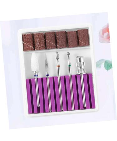 POPETPOP 2 Sets Drill Bits for Nails Nail Art Equipment Nail Bits Nail Polish Tools Manicure Drill Bits Nail Polish Accessories Gel Polish Remover Drill Bit Acrylic Purple Nail Drill 6.5x5.5cmx2pcs Purplex2pcs - Buy Online on GoSupps.com