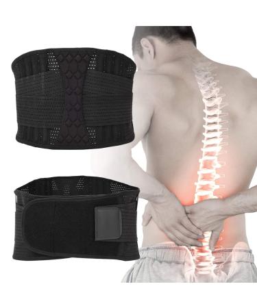 High Air Permeability Lumbar Support Belt | Breathable Waist Brace for Men & Women - Stabilizing Back Pad (LXL Black - Buy Online on GoSupps.com