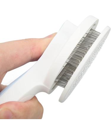 Easy to Cat Hair Brush Efficient Cat Grooming Brush Ergonomic Stainless Steel Handle Comfortable with a Selfcleaning Knob for Cat Home - Buy Online on GoSupps.com