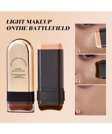 AmourGlint Foundation stick makeup multifunction pen with brush for concealer and contour full coverage and moisture for all skin types 5 20 g 5 20 g 1er Pack - Buy Online on GoSupps.com