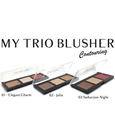  BY DORIBELL My Trio Blush Contour Palette 01 Elegant Charm 10.5 g. By DoriBell  - Buy Online on GoSupps.com
